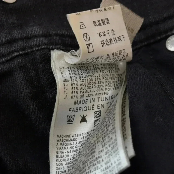 Diesel  Low Rise Matic Slim-Tapered Jeans Wash 008Z1 Black Denim Jeans W25 - Picture 9 of 10